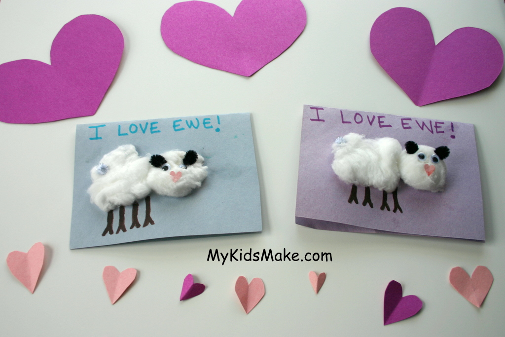 sheep valentine card